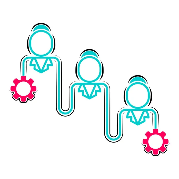 Colored business teamwork icon. Business concept