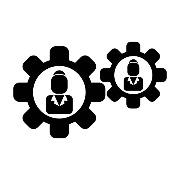 Icono de trabajo en equipo de negocios aislado. Concepto empresarial — Vector de stock