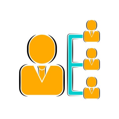 Renkli iş takım çalışması simgesi. İş kavramı