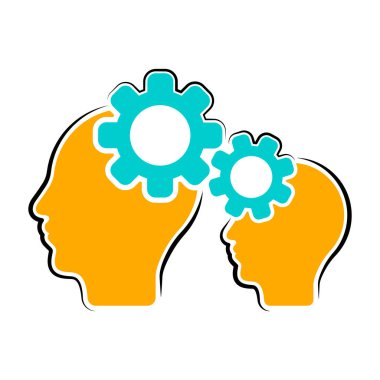 Renkli iş takım çalışması simgesi. İş kavramı