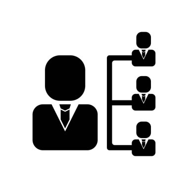 Yalıtılmış iş ekibi simgesi. İş kavramı