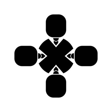 Yalıtılmış iş ekibi simgesi. İş kavramı