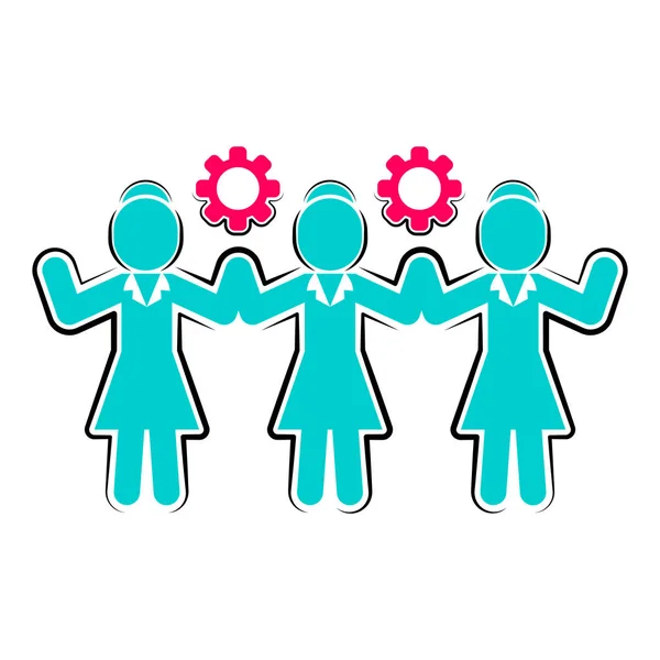 Colored business teamwork icon. Business concept