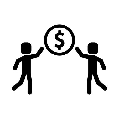 Yalıtılmış iş ekibi simgesi. İş kavramı