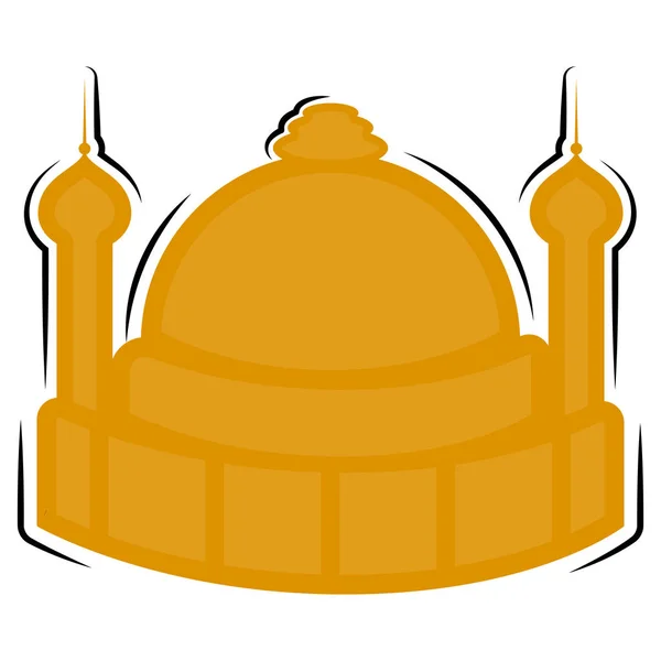 Ikona islámské budovy mešity — Stockový vektor