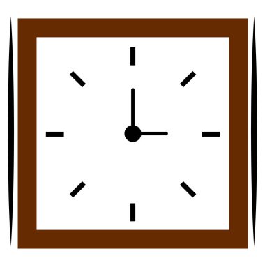 İzole ahşap kare saat