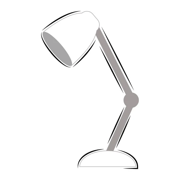 Geïsoleerd wit bureaulamp icoon — Stockvector