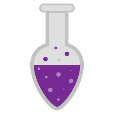 Bir sıvı ile izole bilim laboratuvarı şişesi