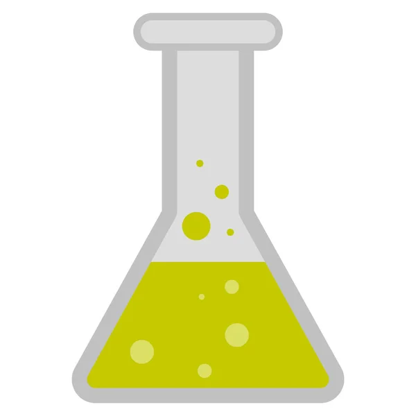 Bir sıvı ile izole erlenmeyer — Stok Vektör