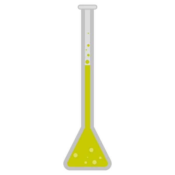 Erlenmeyer aislado con un líquido — Vector de stock