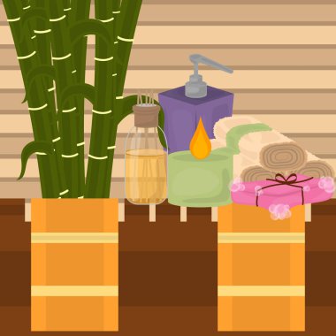 Metin ile yalıtılmış spa nesneleri görüntü