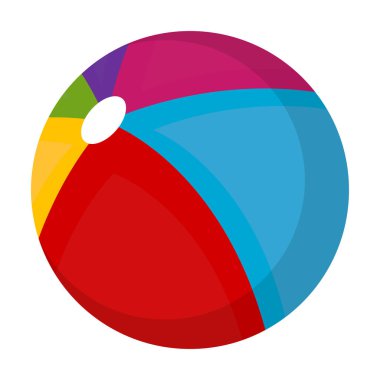 İzole şişme plaj topu simgesi