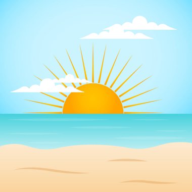Landschap Sunset beach