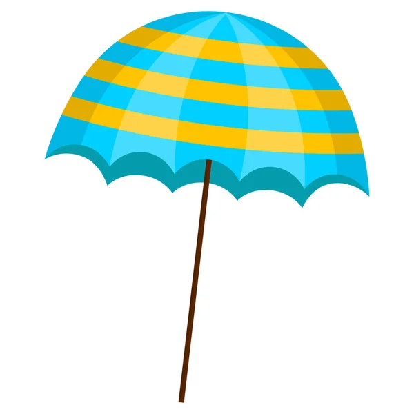 Iolated colored beach umbrella — Stock Vector