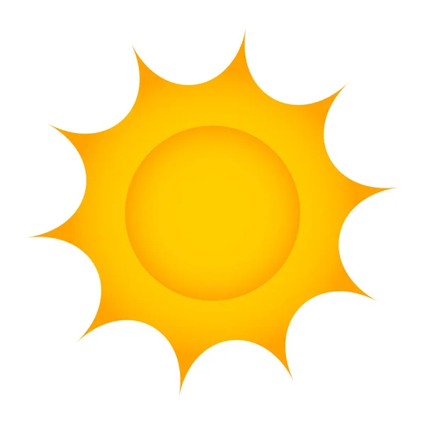Imagen aislada del sol — Vector de stock