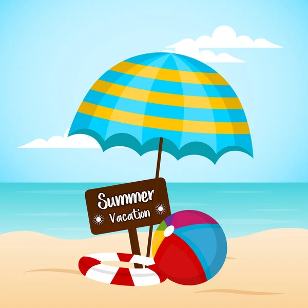 Bir yaz tatili grafik tasarım — Stok Vektör