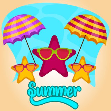 Bir yaz tatili grafik tasarım