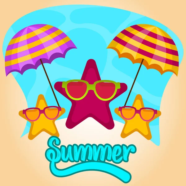 Projeto gráfico de umas férias de verão — Vetor de Stock