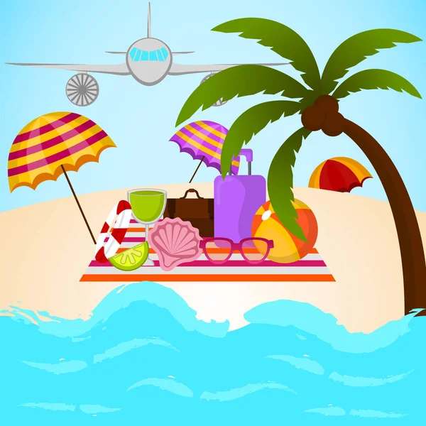 Diseño gráfico de unas vacaciones de verano — Vector de stock