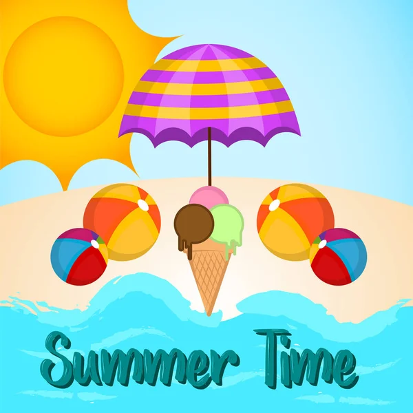 Grafisch ontwerp van een zomer vakantie — Stockvector