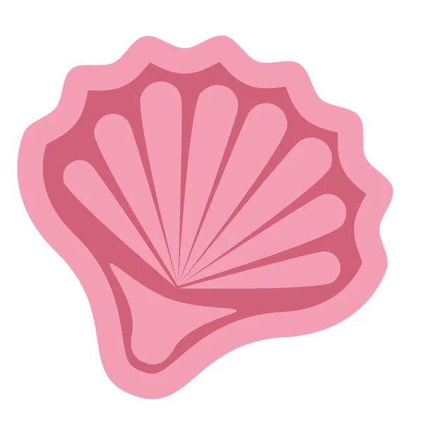 Isolée icône coquille rose — Image vectorielle