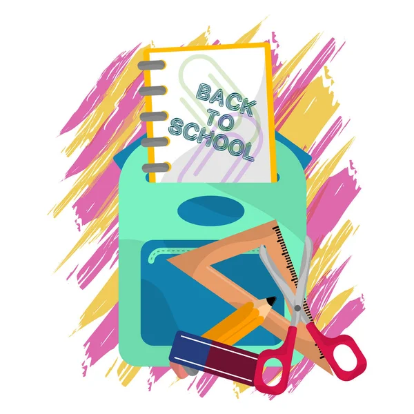 Back to school image — Stock Vector