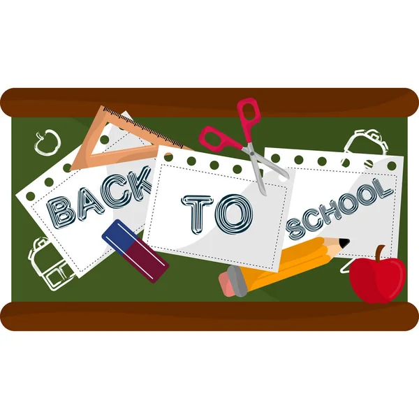 Back to school image — Stock Vector