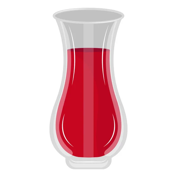 İzole kırmızı meyve suyu kavanozu — Stok Vektör