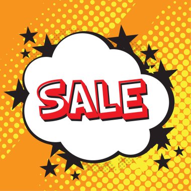 Komik kabarcık sohbet satışı