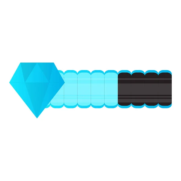 Barra de videojuegos con un diamante — Vector de stock