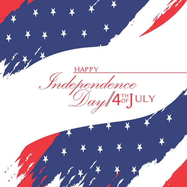 Ημέρα της ανεξαρτησίας των ΗΠΑ Γραφικός σχεδιασμός — Διανυσματικό Αρχείο