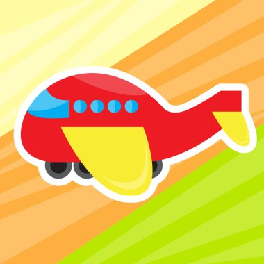 İzole sevimli uçak oyuncak