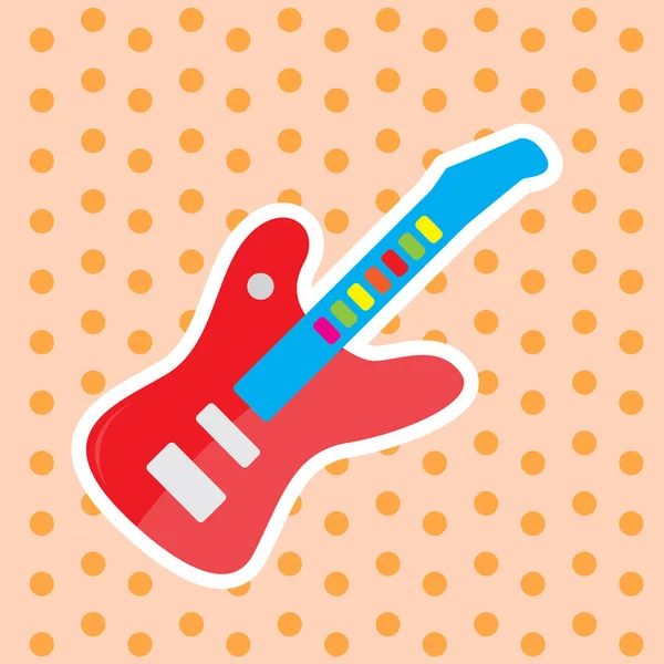 Juguete de guitarra lindo aislado — Vector de stock