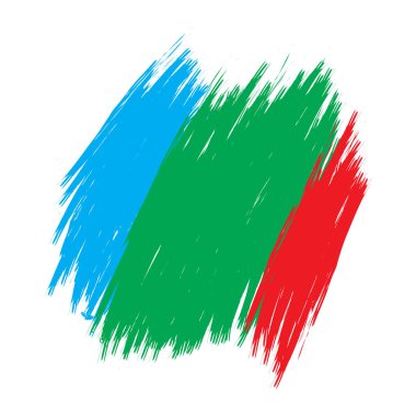 Yalıtılmış renkli fırça dokusu