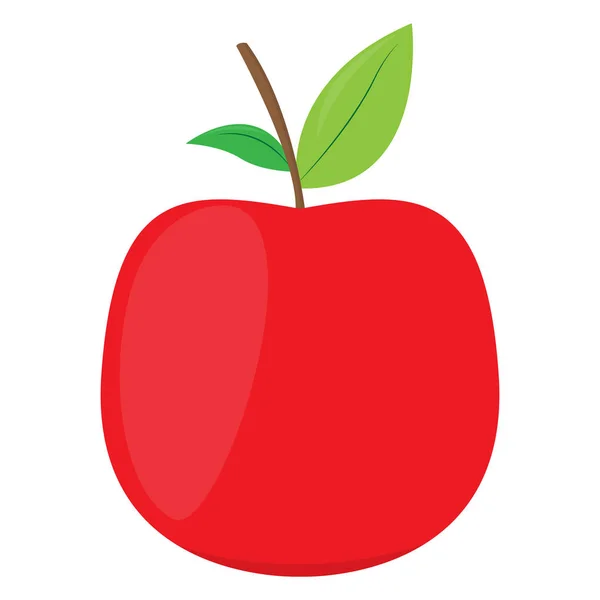 Manzana roja aislada — Vector de stock