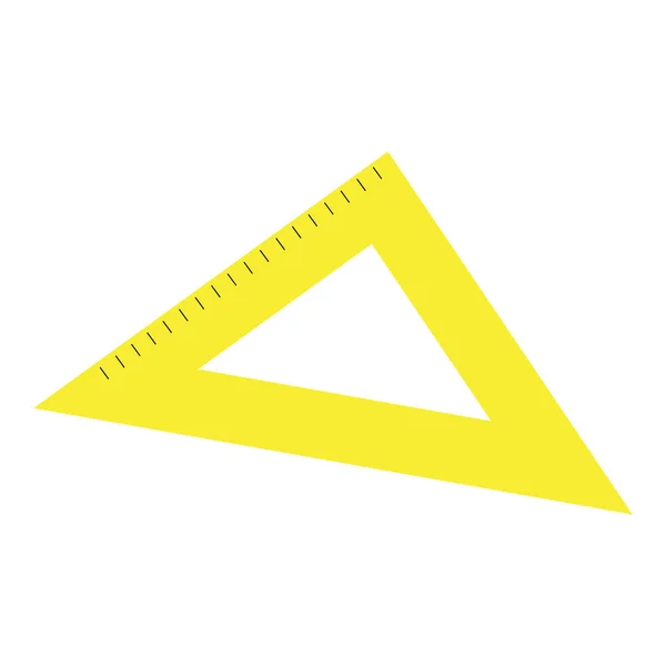 Règle jaune isolée — Image vectorielle
