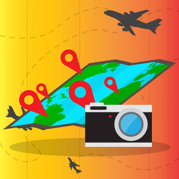 Cestování a cestovní ruch — Stockový vektor