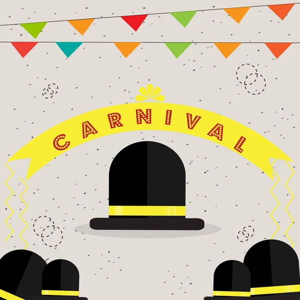 Carnaval colorido cartaz —  Vetores de Stock