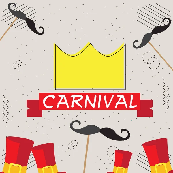 Carnaval colorido cartaz — Vetor de Stock