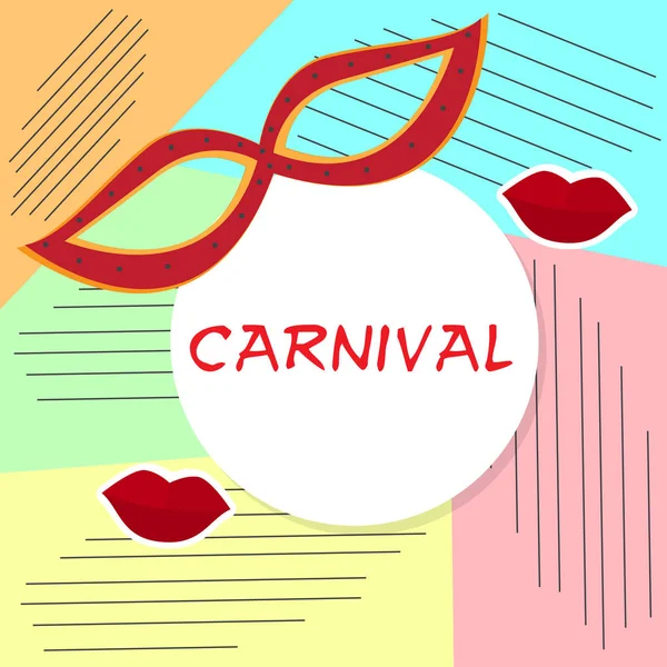 Carnaval colorido cartaz —  Vetores de Stock