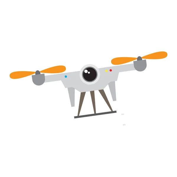 Isolated flying drone — Stock Vector