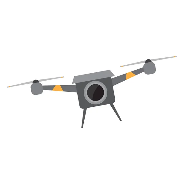 Isolated flying drone — Stock Vector