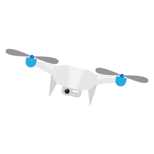 Dron volador aislado — Vector de stock