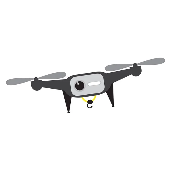 Isoliert fliegende Drohne — Stockvektor