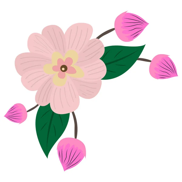 Imagen de flor aislada — Vector de stock