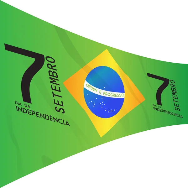 Brasile giorno dell'indipendenza illustrazione — Vettoriale Stock