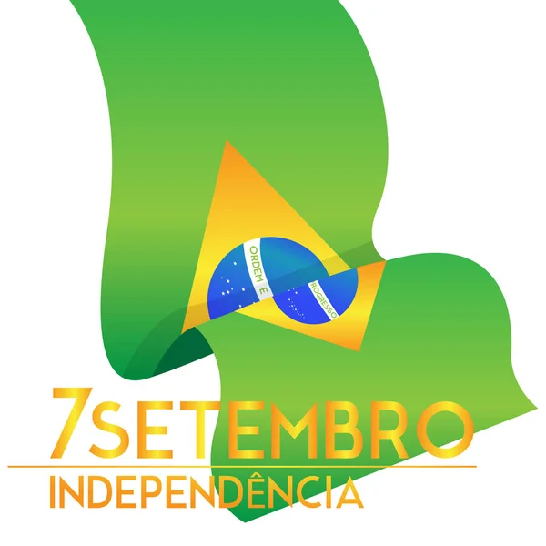 Dia da independência do Brasil ilustração — Vetor de Stock