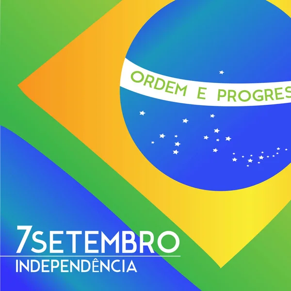 Dia da independência do Brasil ilustração — Vetor de Stock