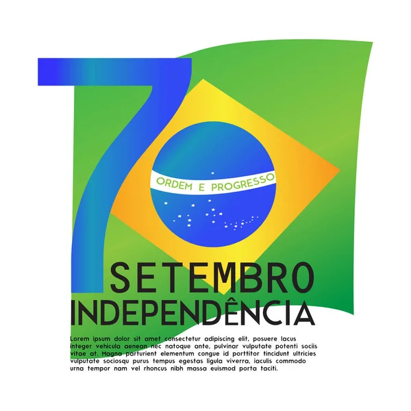 Dia da independência do Brasil ilustração — Vetor de Stock