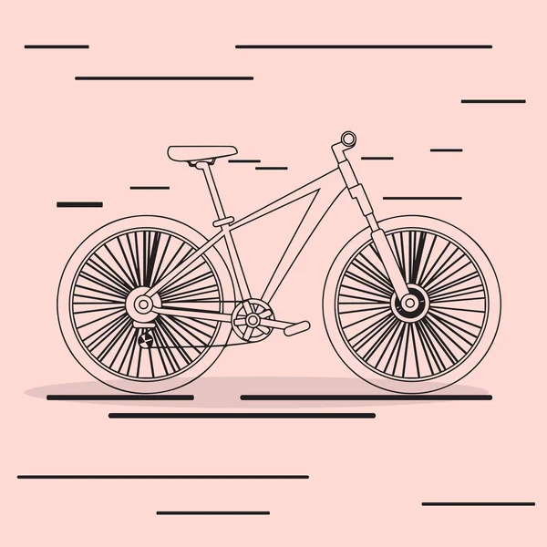 Isolated bicycle sketch — Stock Vector